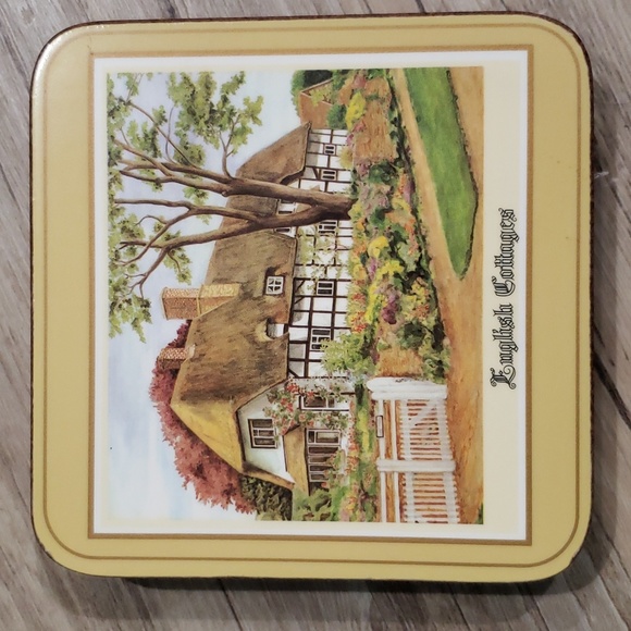 VINTAGE Pimpernel Old ENGLISH CORK COASTERS (6) SET - Picture 5 of 11